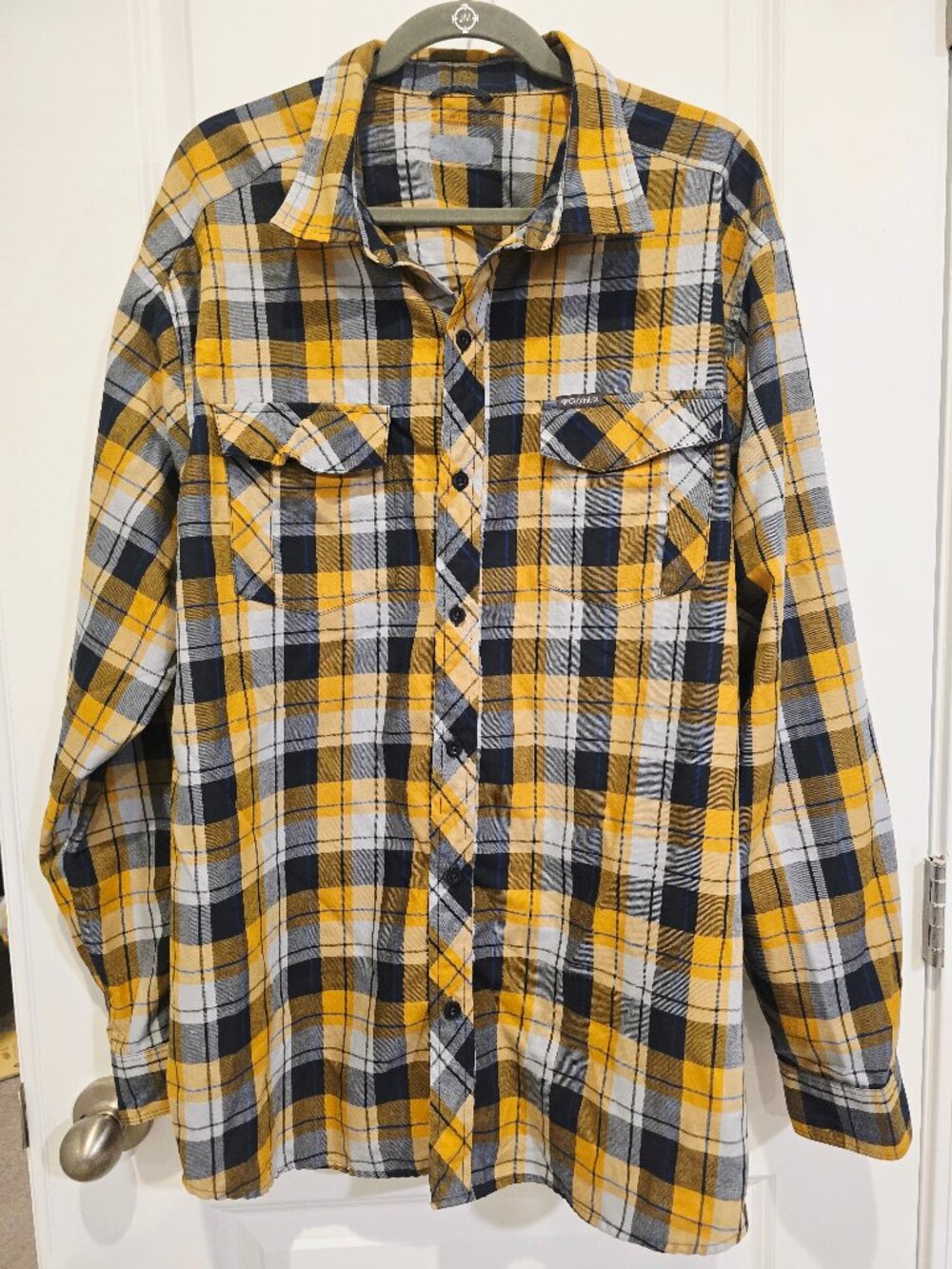 Columbia Men's Plaid Button-Front Long Sleeve Shirt size XL